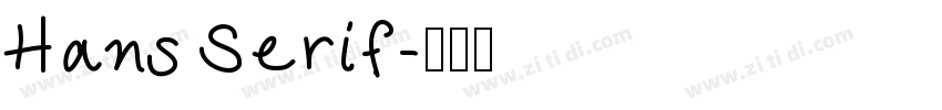 Hans Serif字体转换